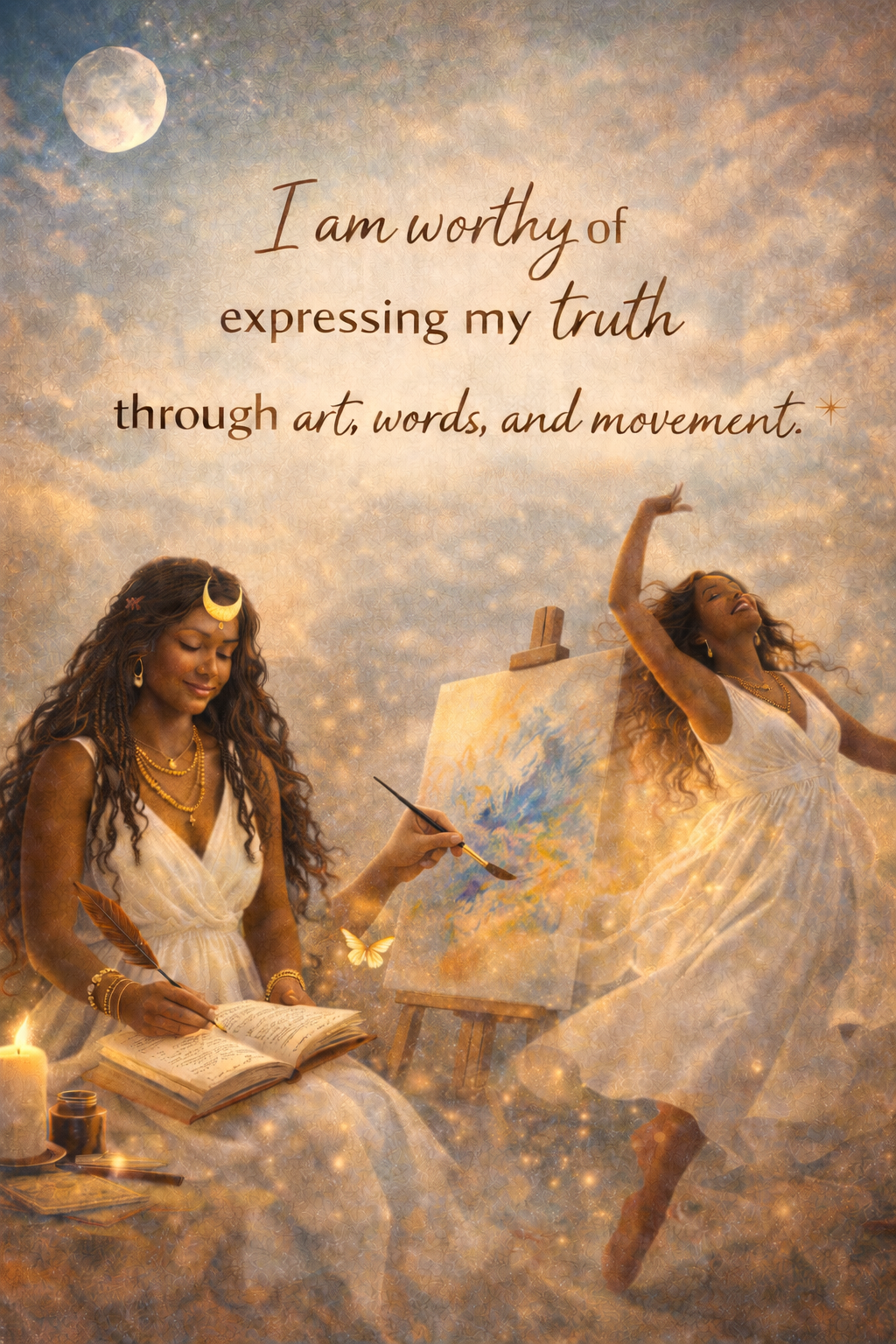 I give myself full permission to create without judgment or apology